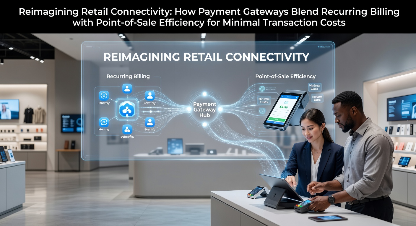 Retail payment gateway system integrating point-of-sale terminals with recurring billing platforms in a connected store environment